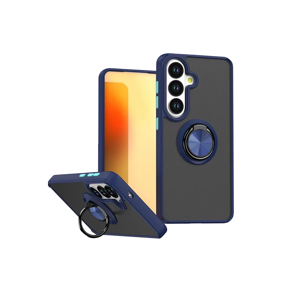 Samsung Galaxy S26 Plus Montreal Yüzüklü Silikon Kapak - Lacivert