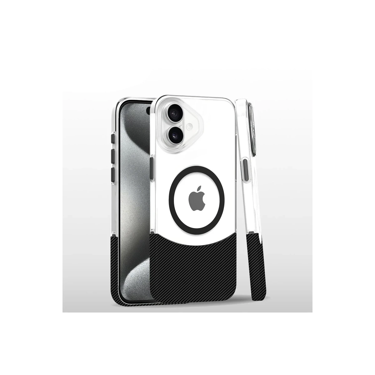 Joko Apple iPhone 16 Plus Carbon Puzzle Magsafe Kapak - Siyah