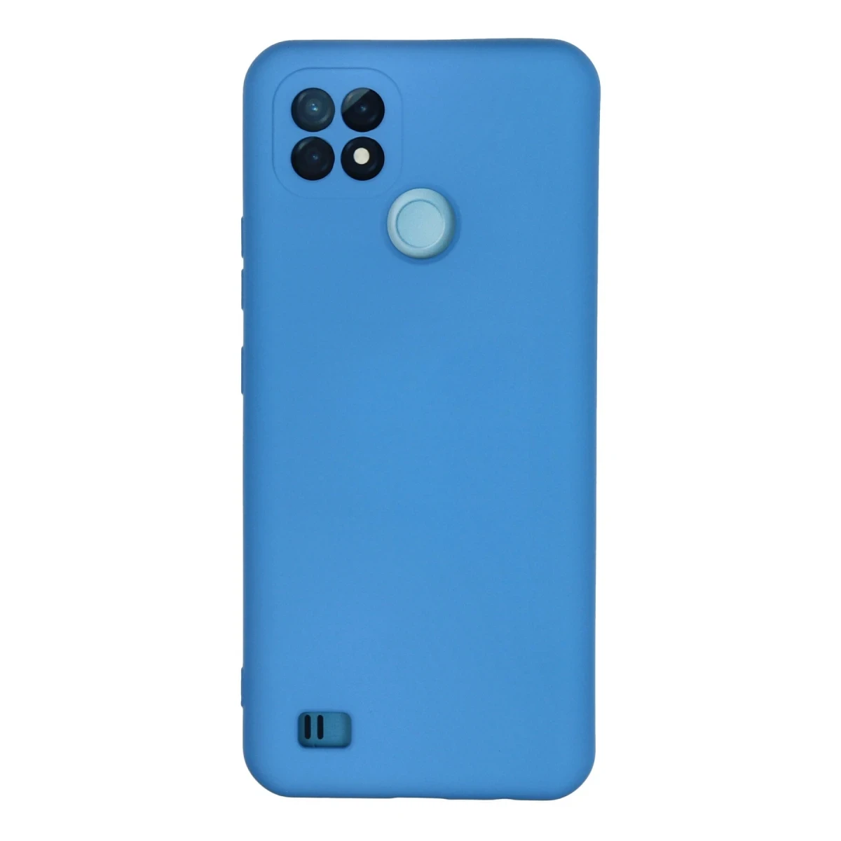 Realme C21 Kılıf Nano içi Kadife Silikon - Mavi