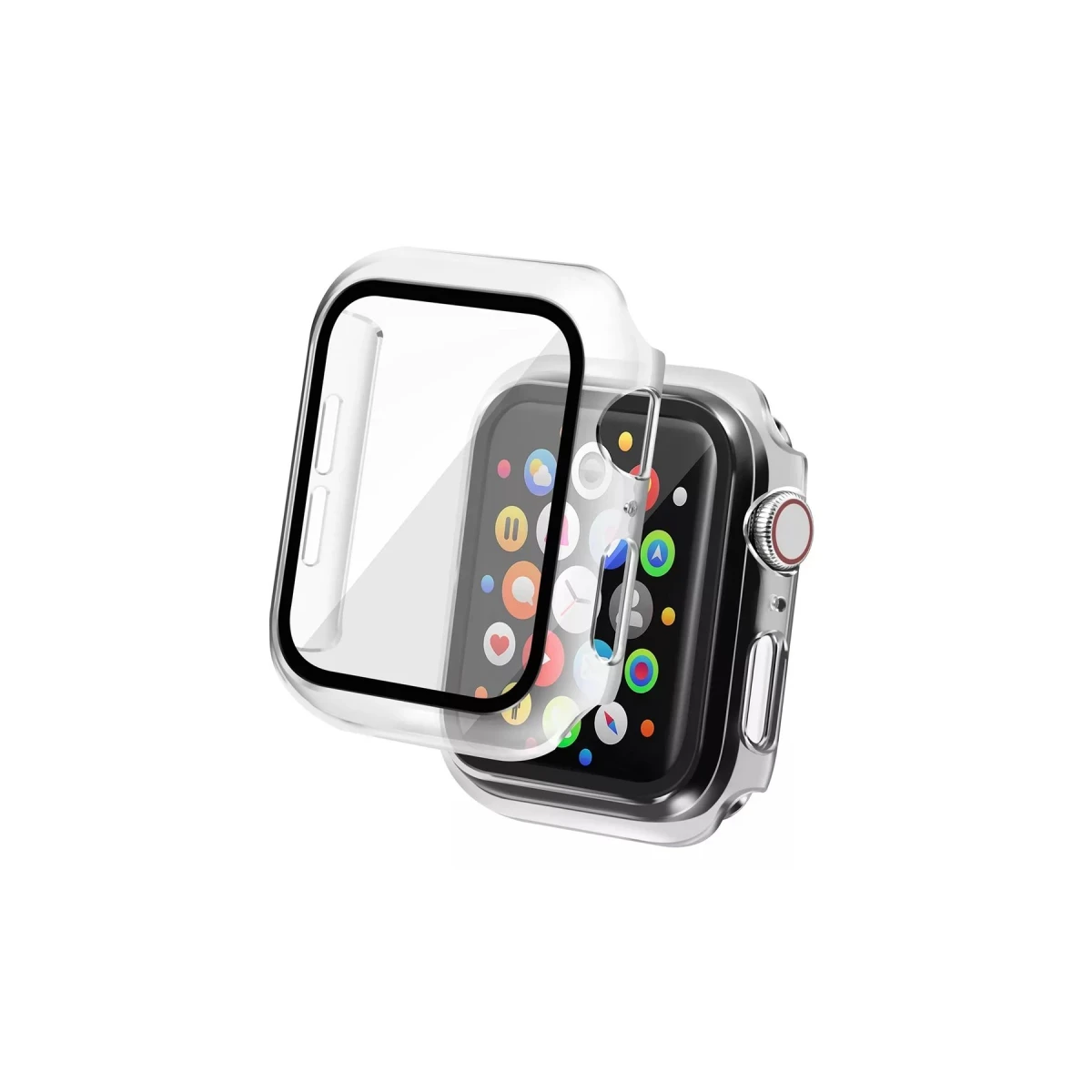Apple Watch 42mm Camlı Kasa Ekran Koruyucu - Şeffaf