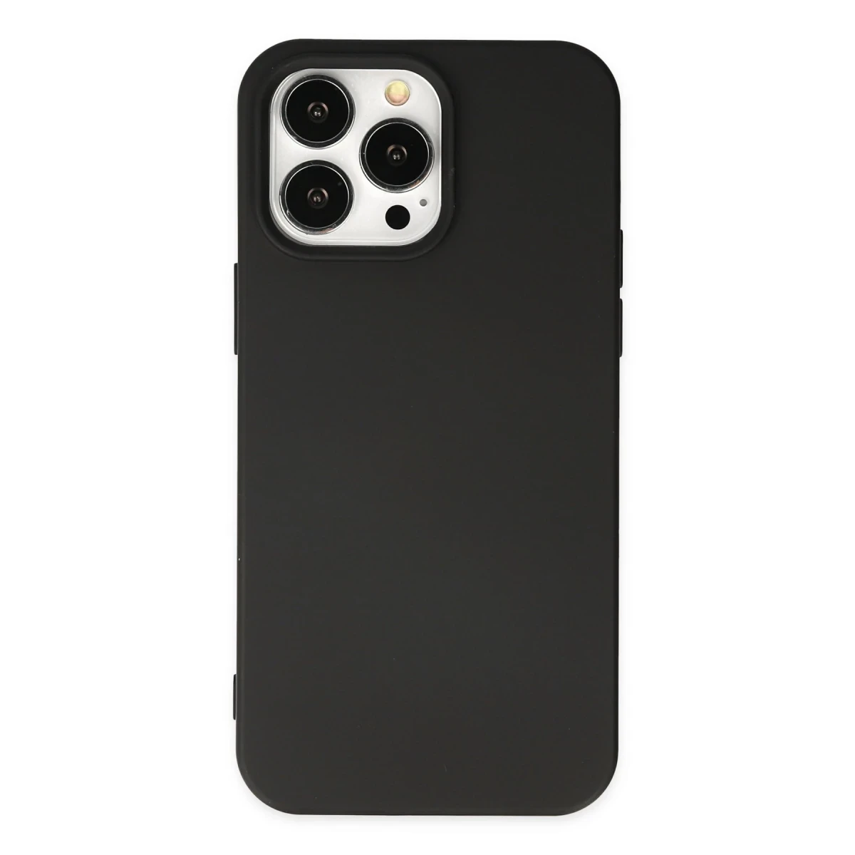 Apple iPhone 14 Pro Kılıf Nano içi Kadife Silikon - Siyah