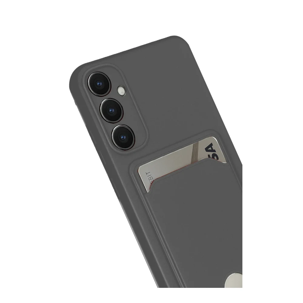 Samsung Galaxy S24 FE Kılıf Kelvin Kartvizitli Silikon - Gri