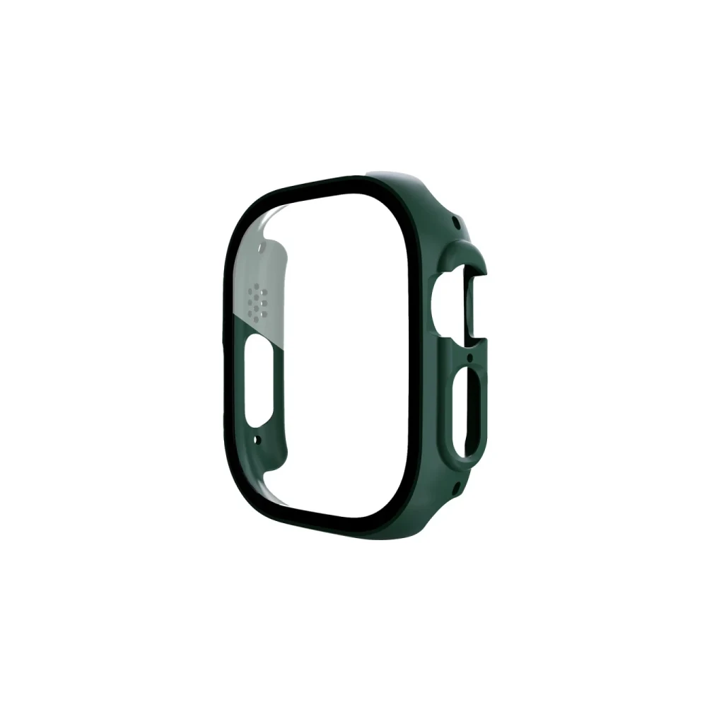 Apple Watch Ultra 49mm Desert Camlı Kasa Ekran Koruyucu - Koyu Yeşil