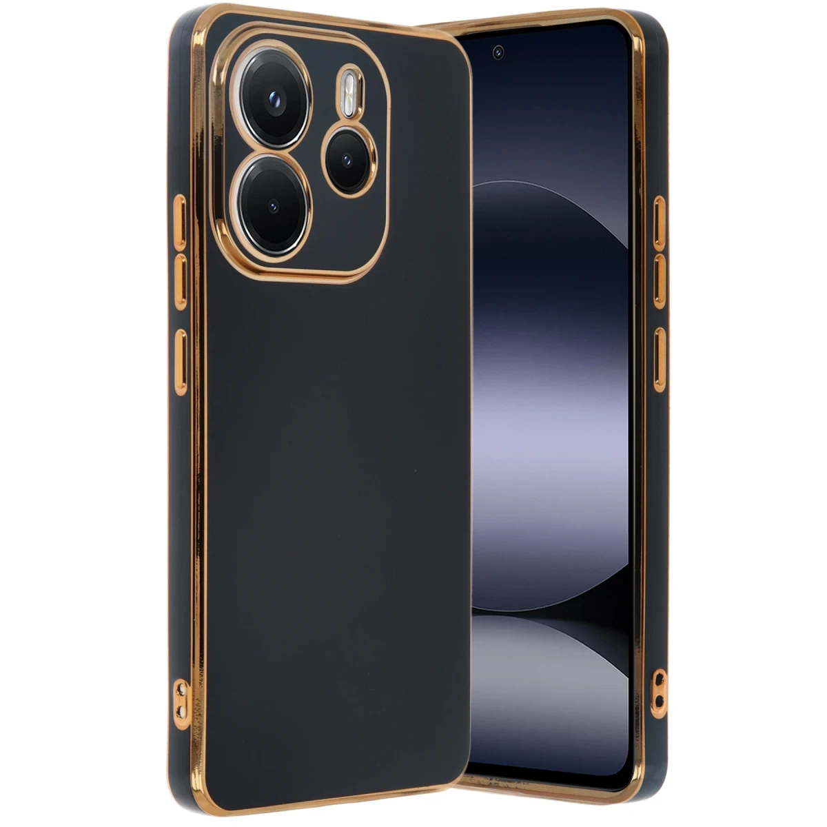 Xiaomi Redmi Note 14 4G Kılıf Volet Silikon - Siyah