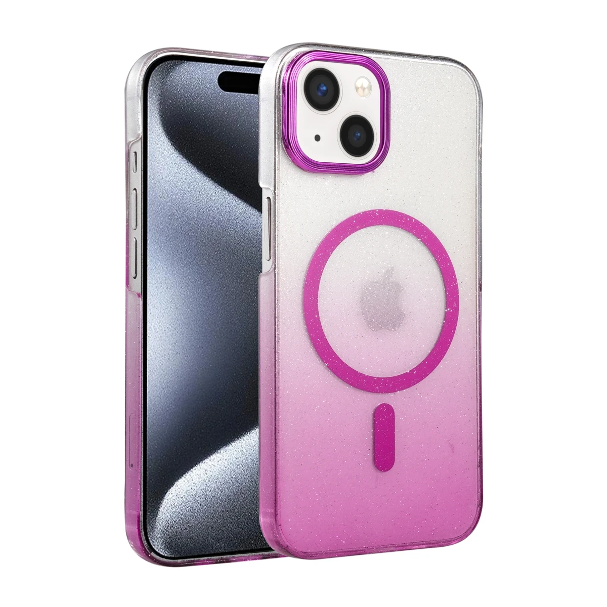Apple iPhone 15 Plus Glossy Magsafe Kapak - Mor