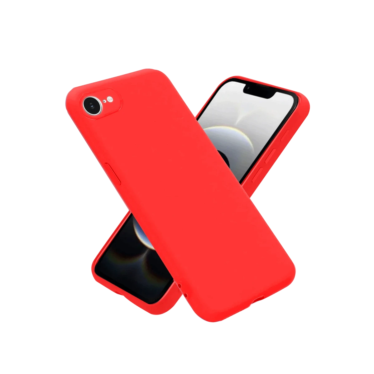 Apple iPhone 16E Kılıf Nano içi Kadife Silikon - Kırmızı
