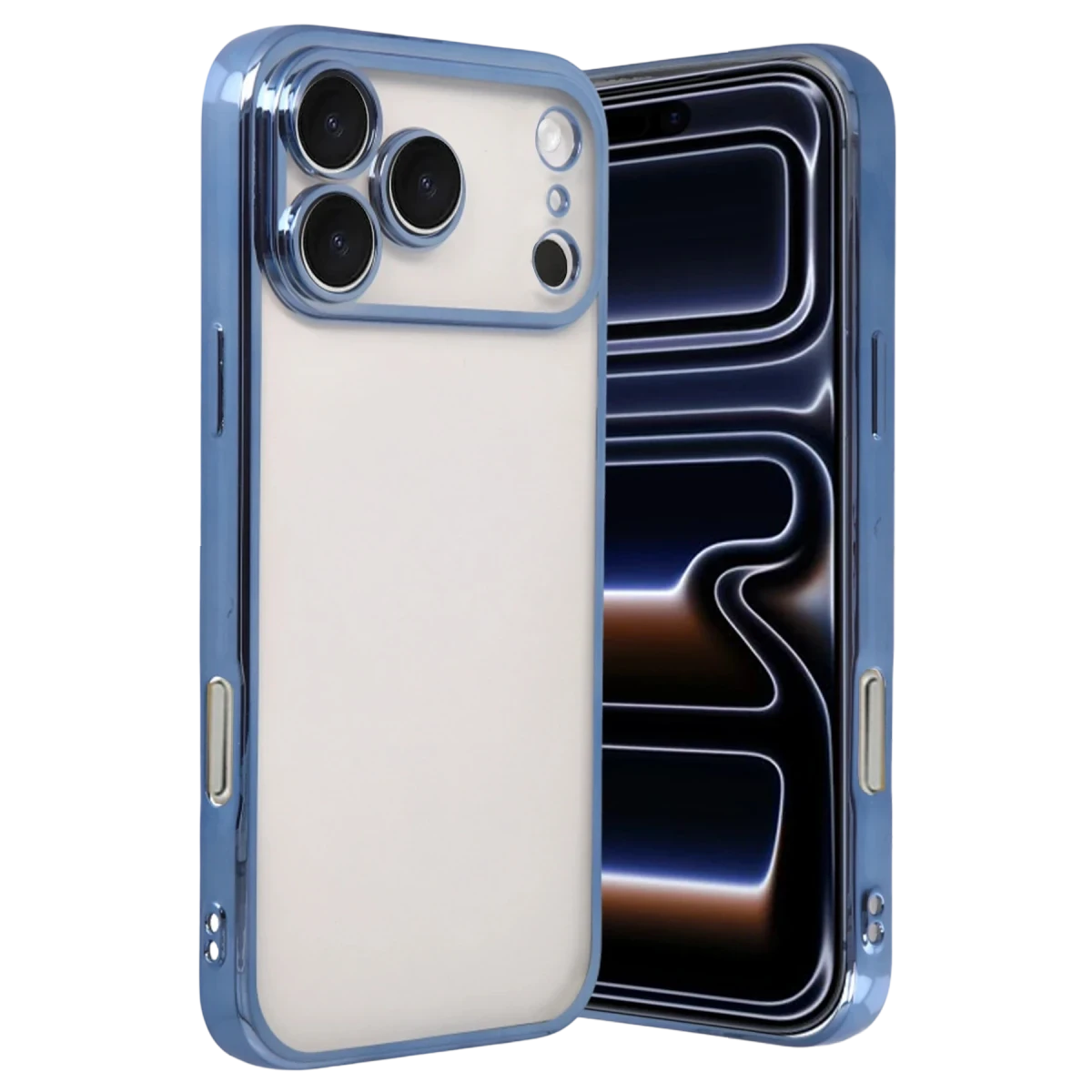 Apple iPhone 17 Pro Max Razer Lensli Silikon - Açık Mavi