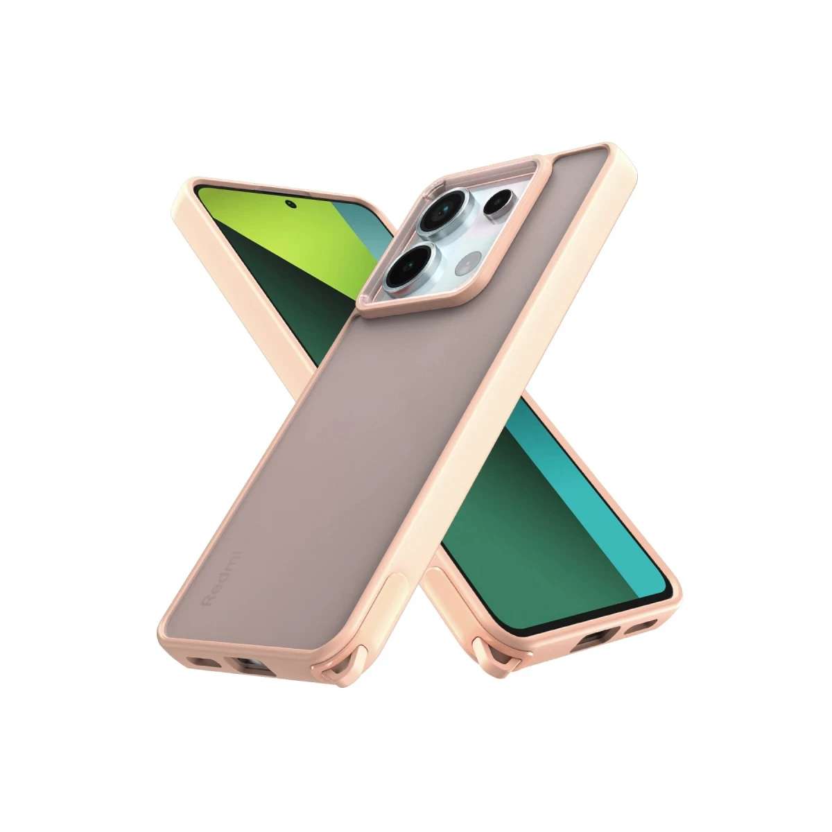Xiaomi Redmi Note 13 Pro 5G Kılıf Elegant Kapak - Pudra