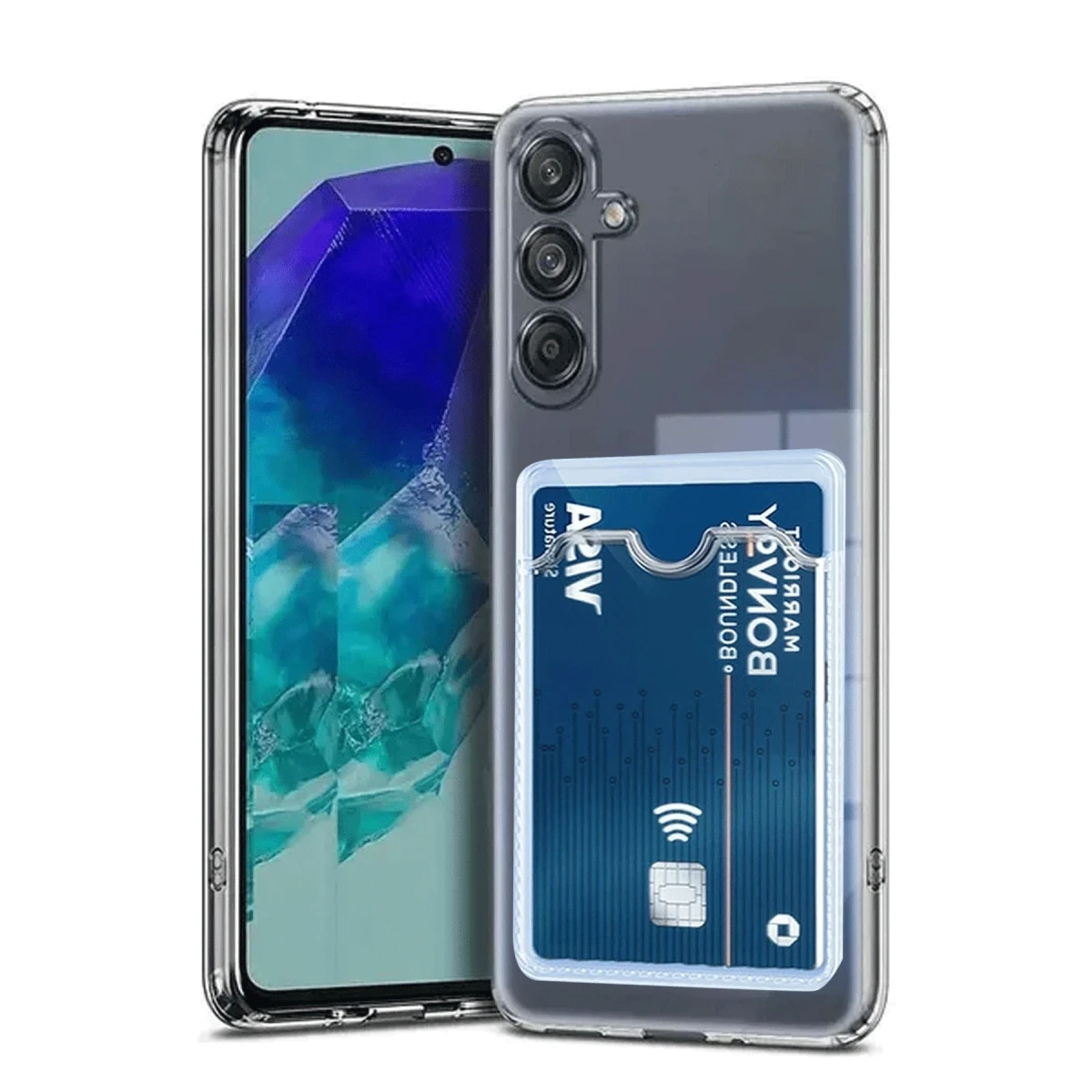 Samsung Galaxy A56 Kılıf Kart Şeffaf Silikon - Şeffaf