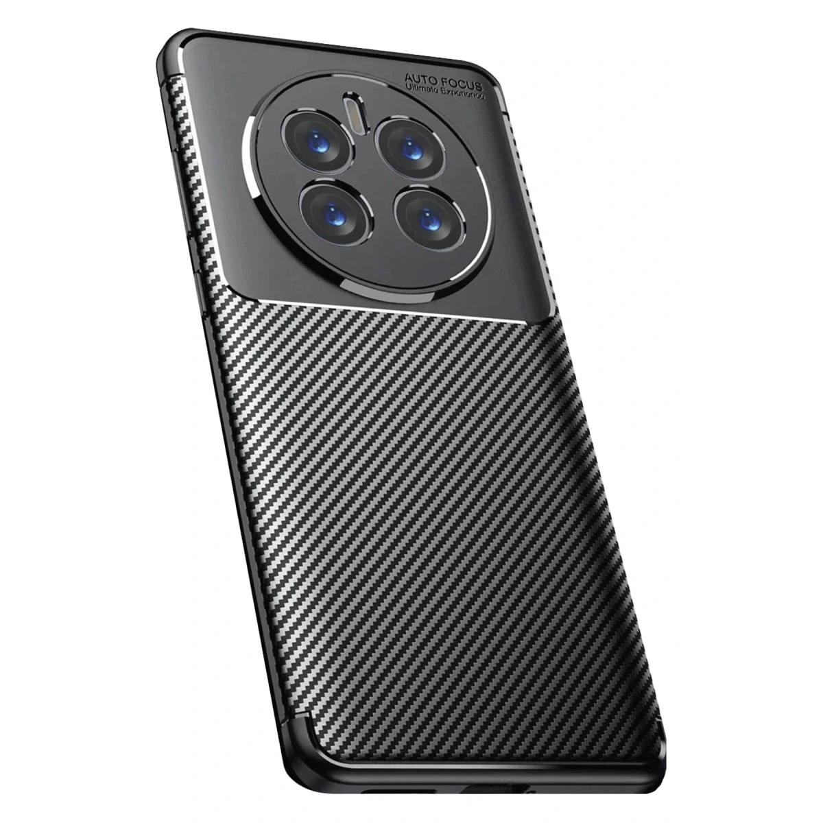 Realme 12 Pro Plus Kılıf Auto Focus Karbon Kapak - Siyah