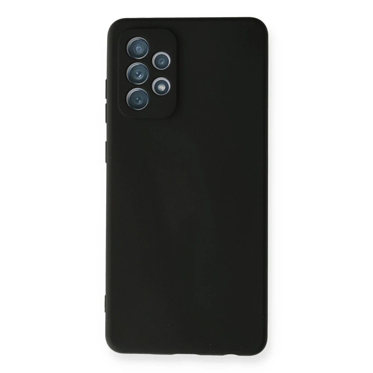 Samsung Galaxy A72 Kılıf Nano içi Kadife Silikon - Siyah