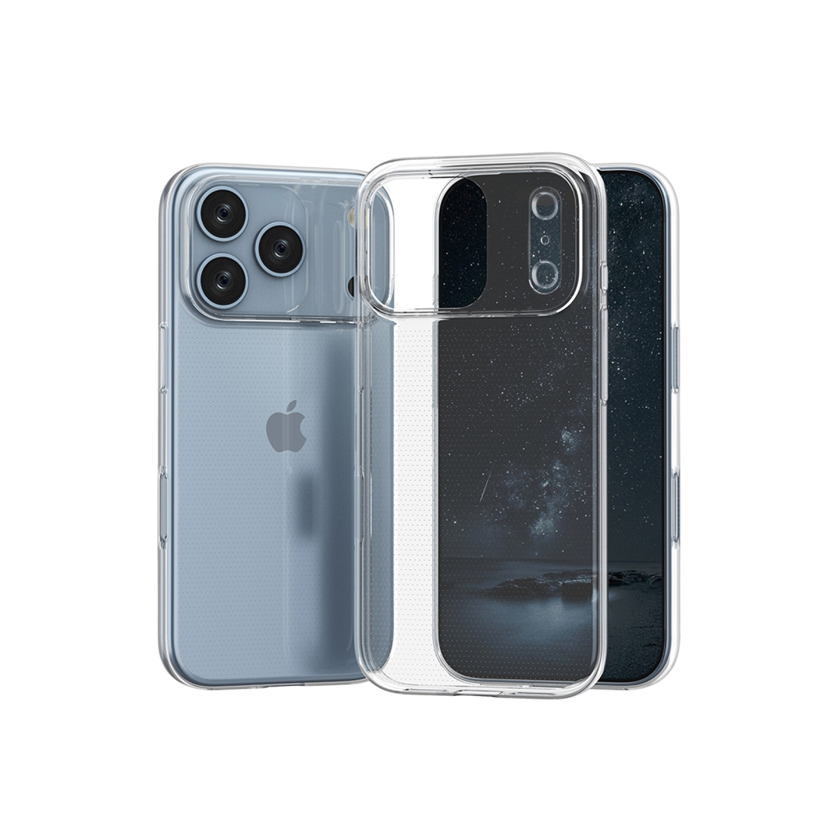 Apple iPhone 17 Pro Max Lüx Şeffaf Silikon - Şeffaf
