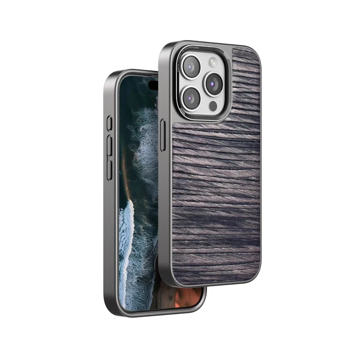 Venco Apple iPhone 14 Pro Max Wave Kapak - Kahverengi