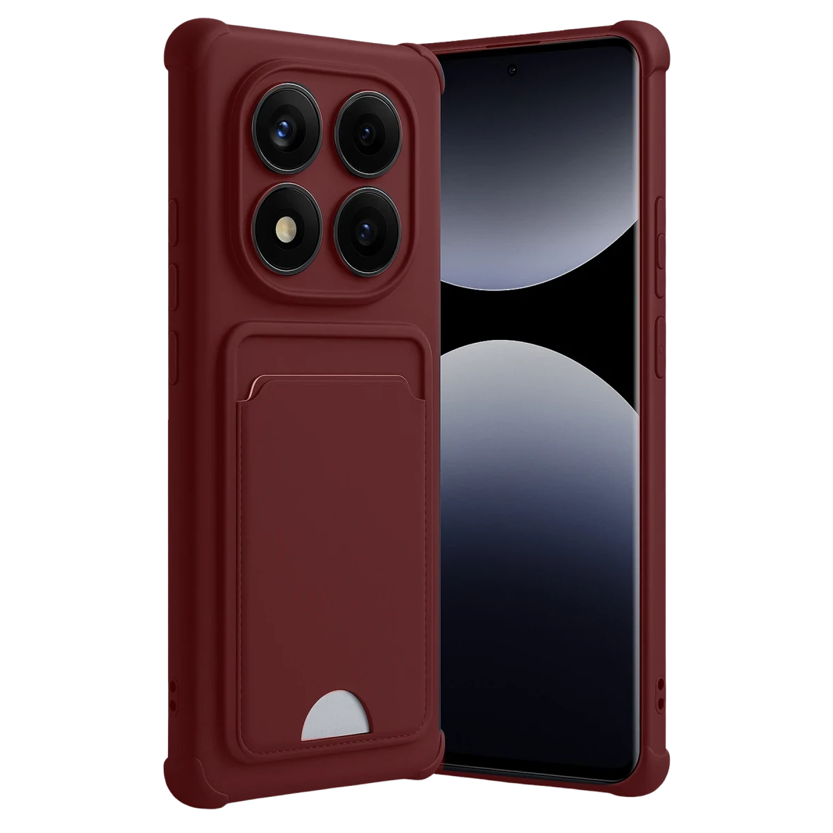 Xiaomi Redmi Note 14 Pro 4G Kelvin Kartvizitli Silikon - Bordo