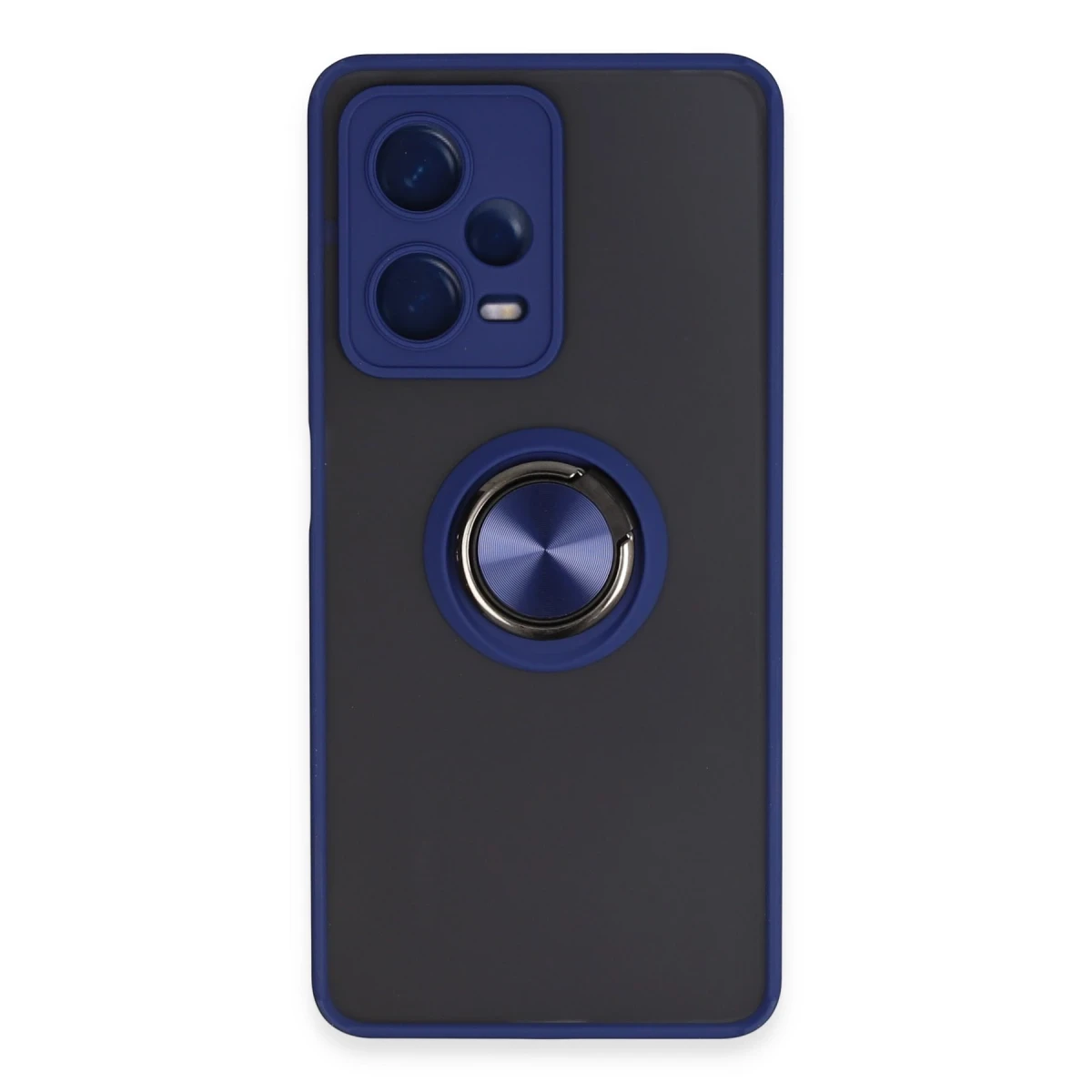 Xiaomi Redmi Note 12 5G Kılıf Montreal Yüzüklü Silikon Kapak - Lacivert