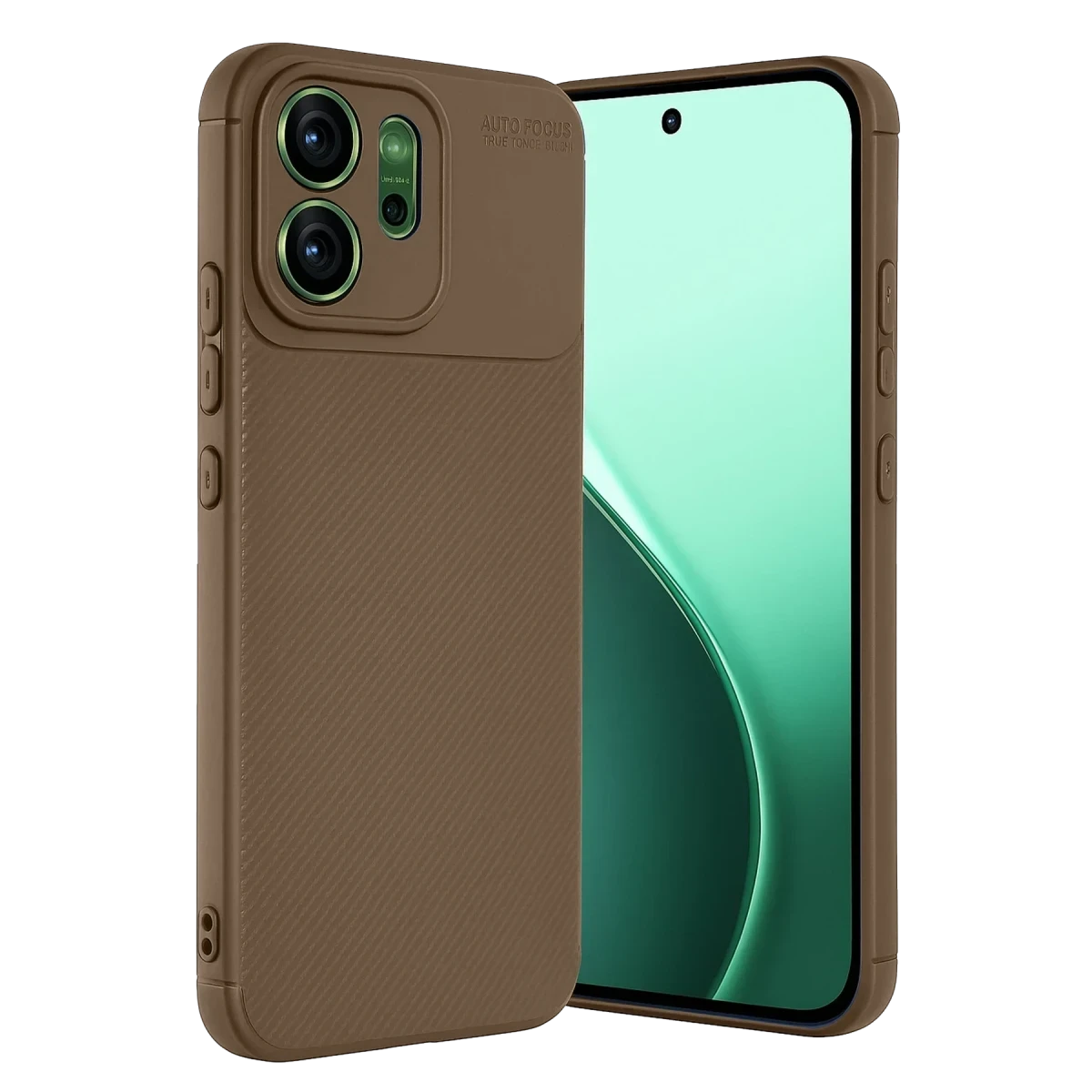 Oppo Reno 14 Auto Focus Karbon Kapak - Kahverengi