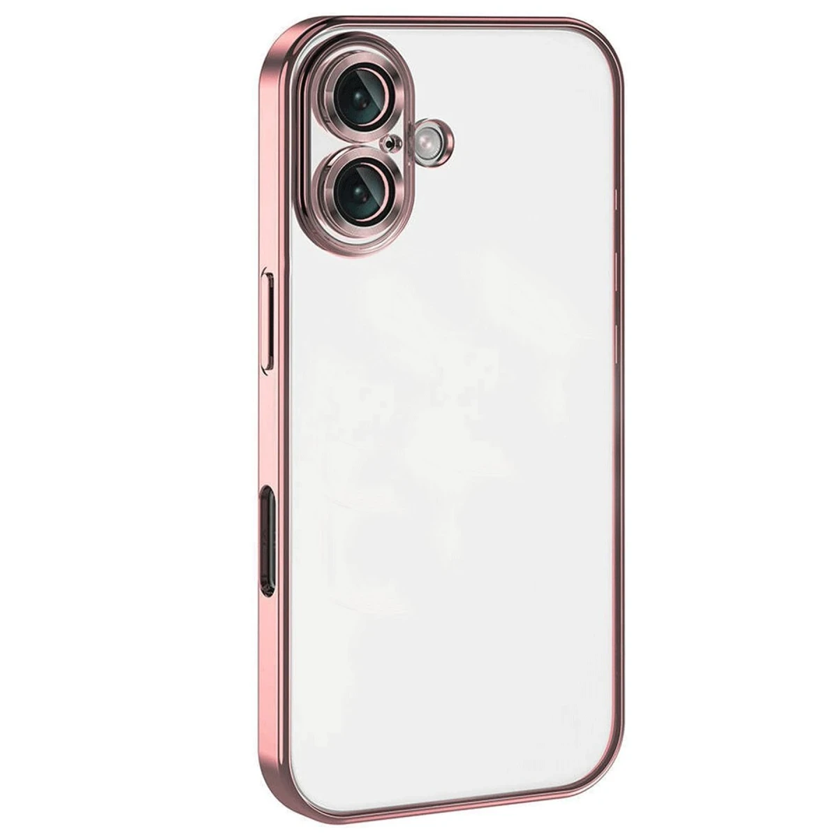 Apple iPhone 16 Kılıf Razer Lensli Silikon - Pembe