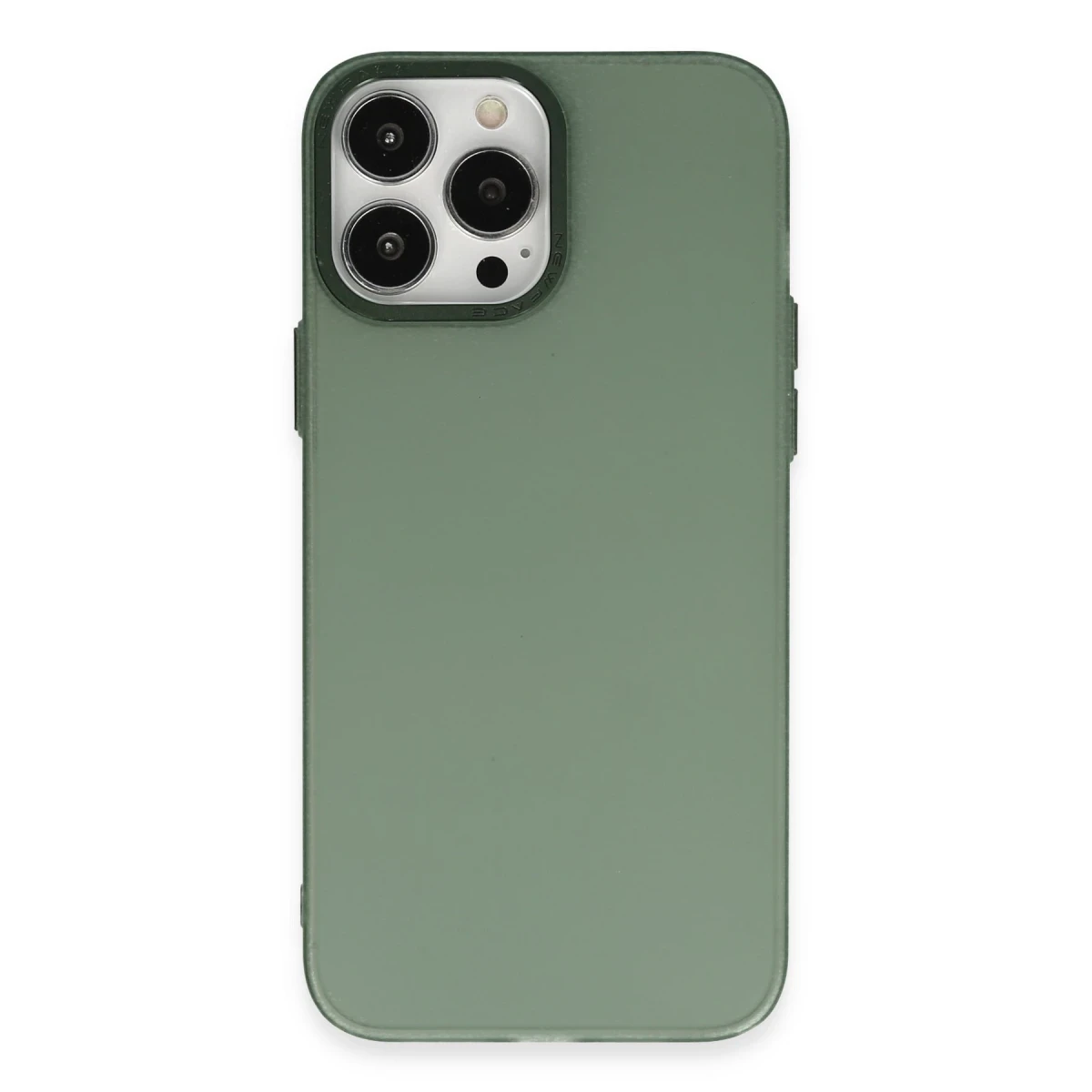 Apple iPhone 13 Pro Max Kılıf Modos Metal Kapak - Koyu Yeşil