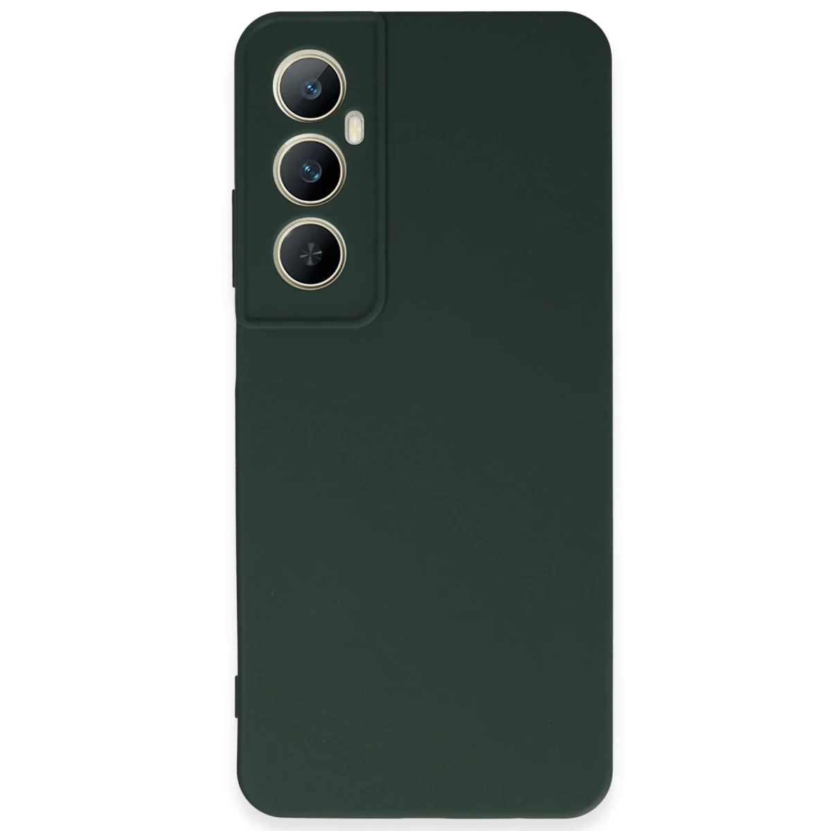Realme C65 Kılıf First Silikon - Koyu Yeşil