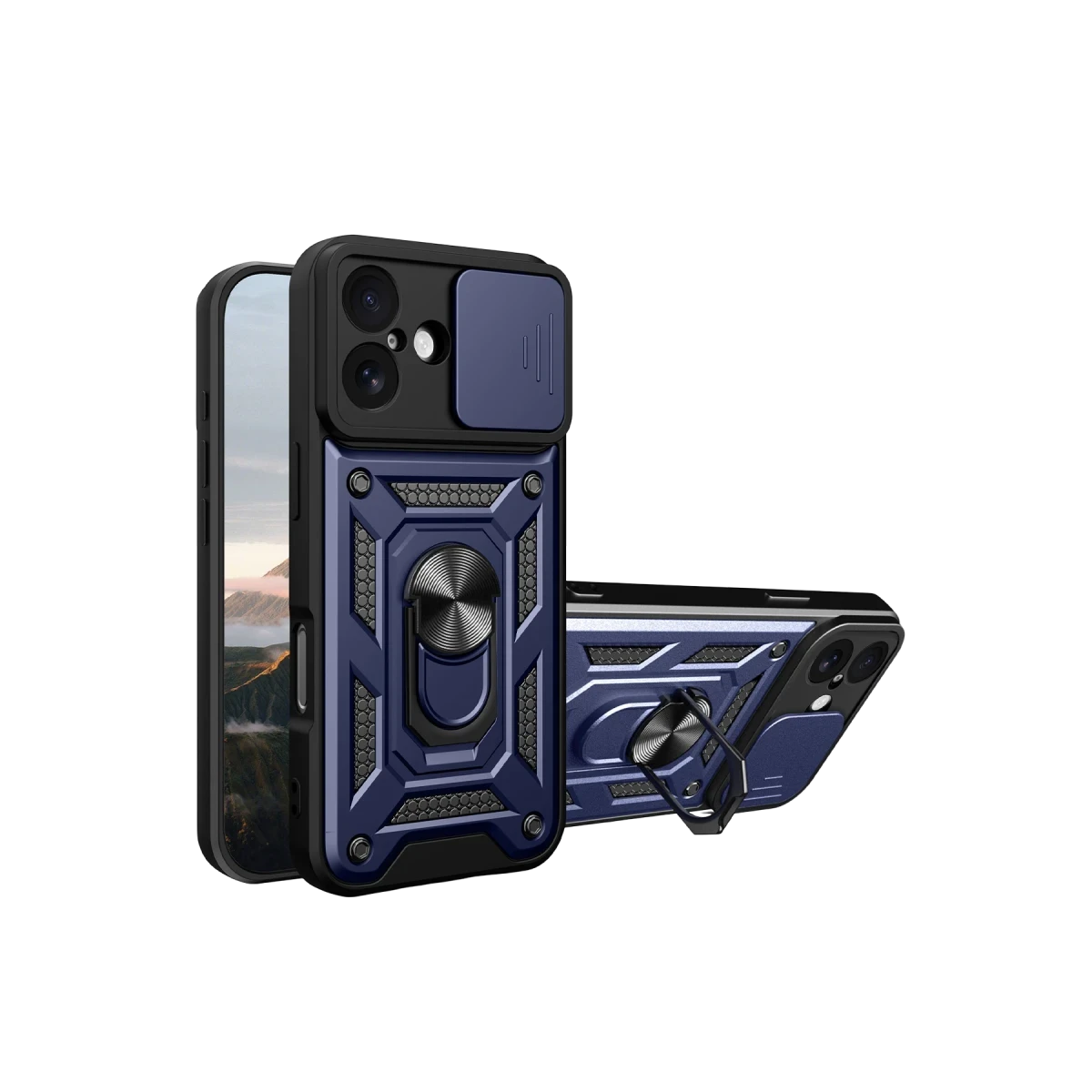Apple iPhone 17 Pars Lens Yüzüklü Silikon - Lacivert