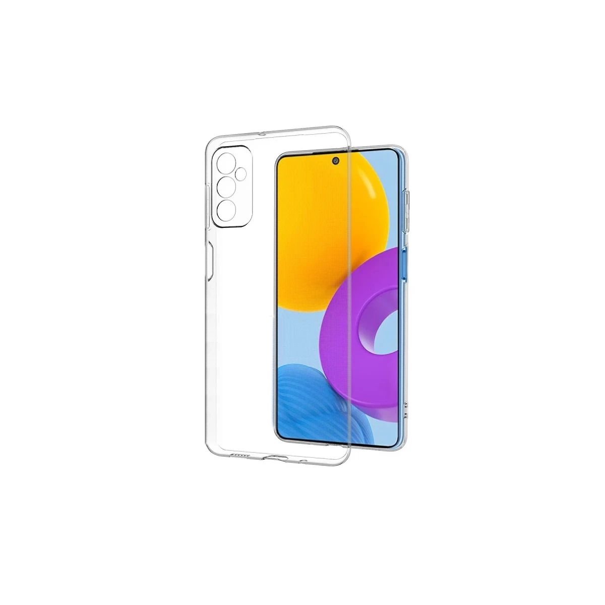 Samsung Galaxy M52 5G Kılıf Deluxe 2mm Şeffaf Silikon - Şeffaf