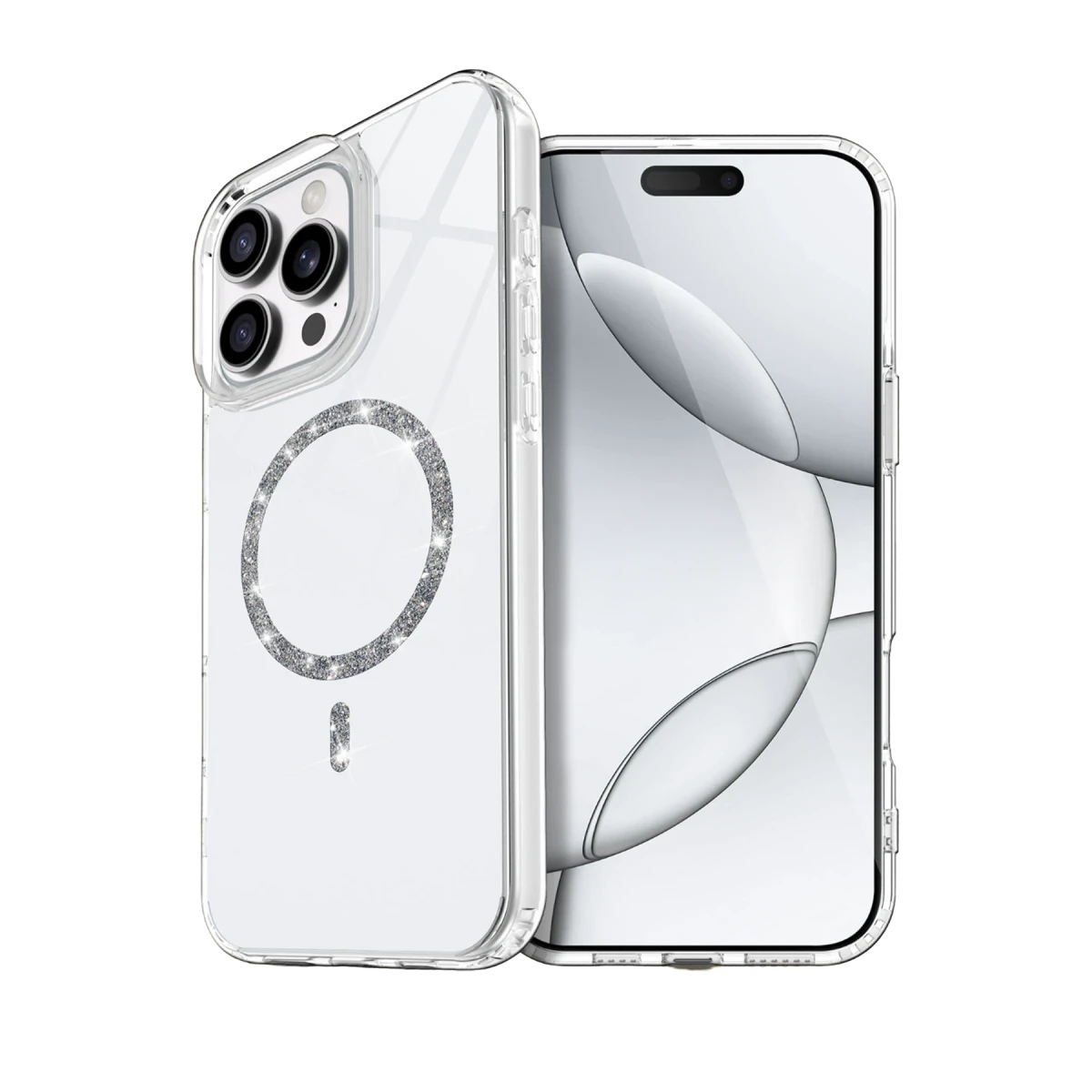 Apple iPhone 16 Pro Live Diamond Magsafe Kapak - Şeffaf