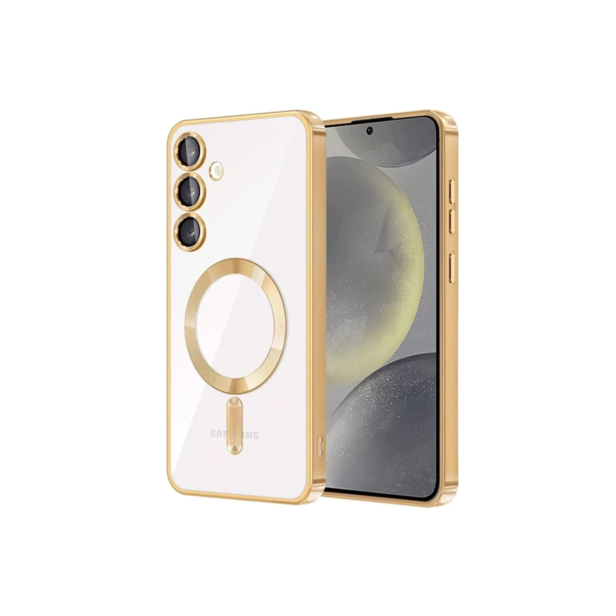 Samsung Galaxy S24 Kılıf Kross Magneticsafe Kapak - Gold