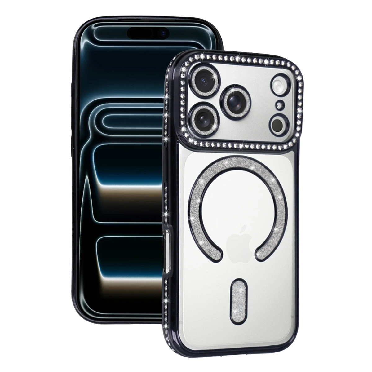 Apple iPhone 17 Pro Joke Simli Magneticsafe Kılıf - Siyah