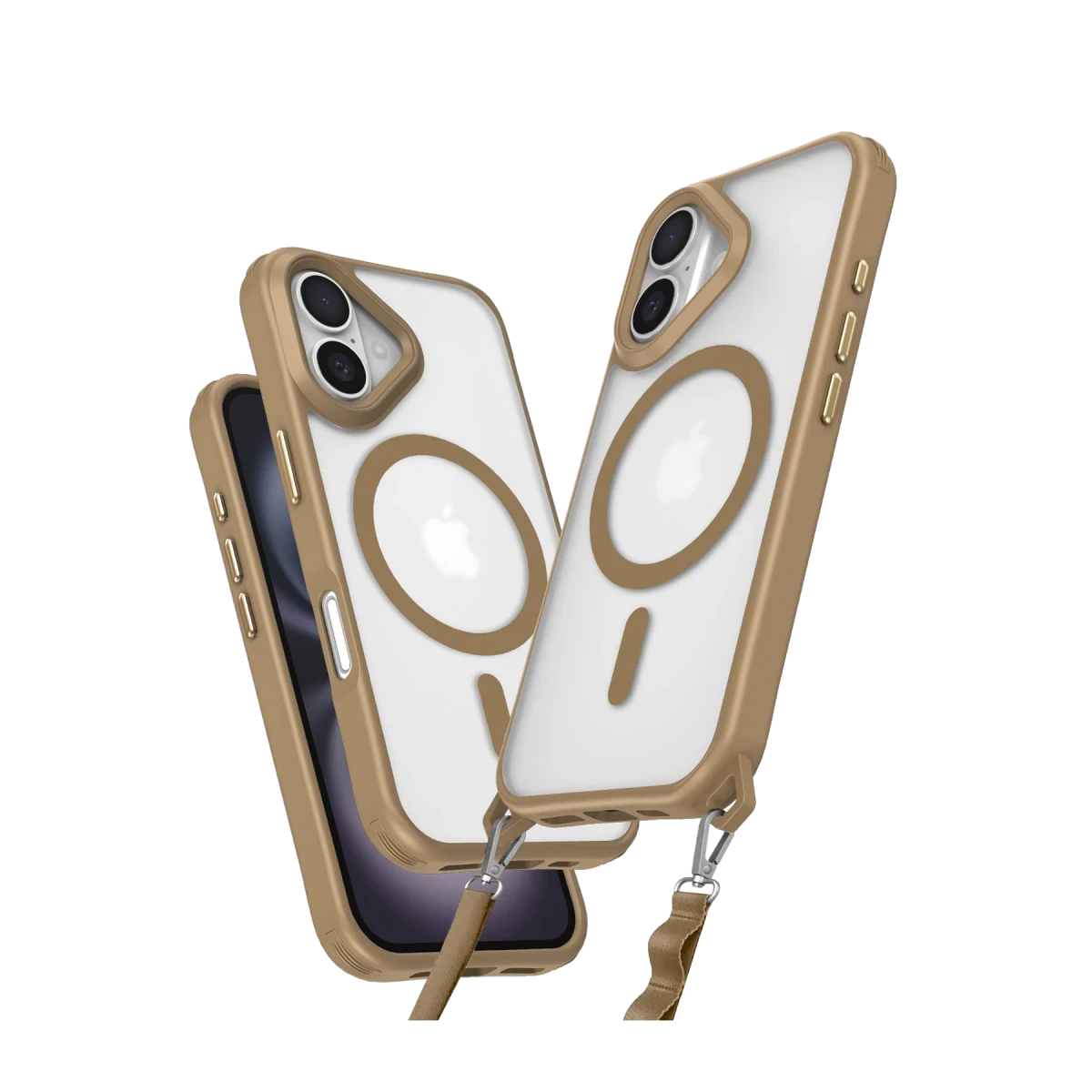 Apple iPhone 16 Plus Kılıf Enka Magsafe Silikon Kılıf - Desert
