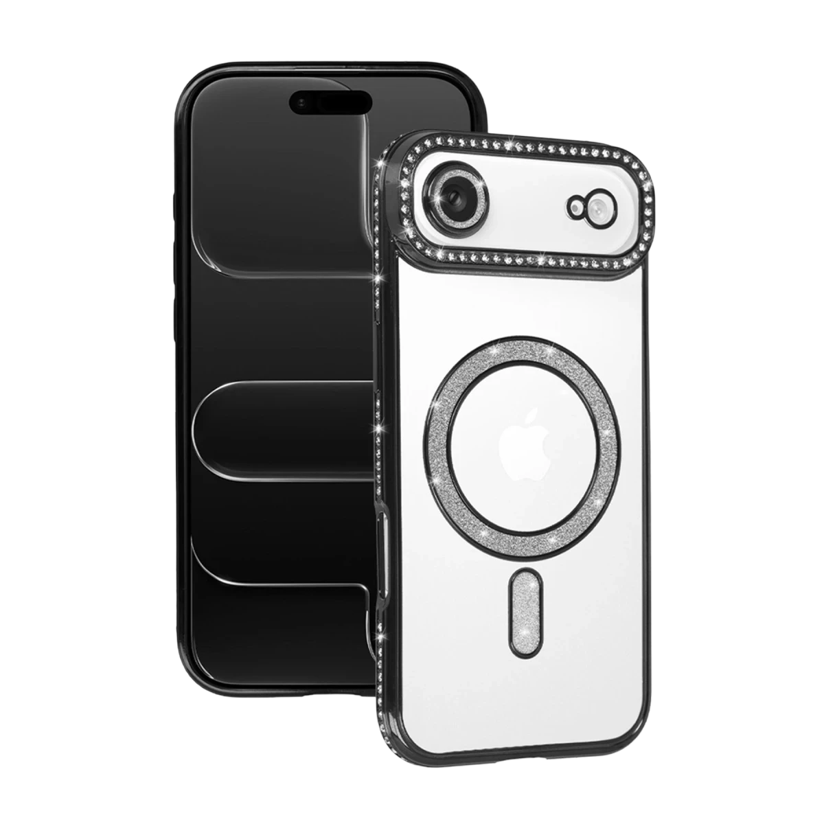 Apple iPhone 17 Air Joke Simli Magneticsafe Kılıf - Siyah