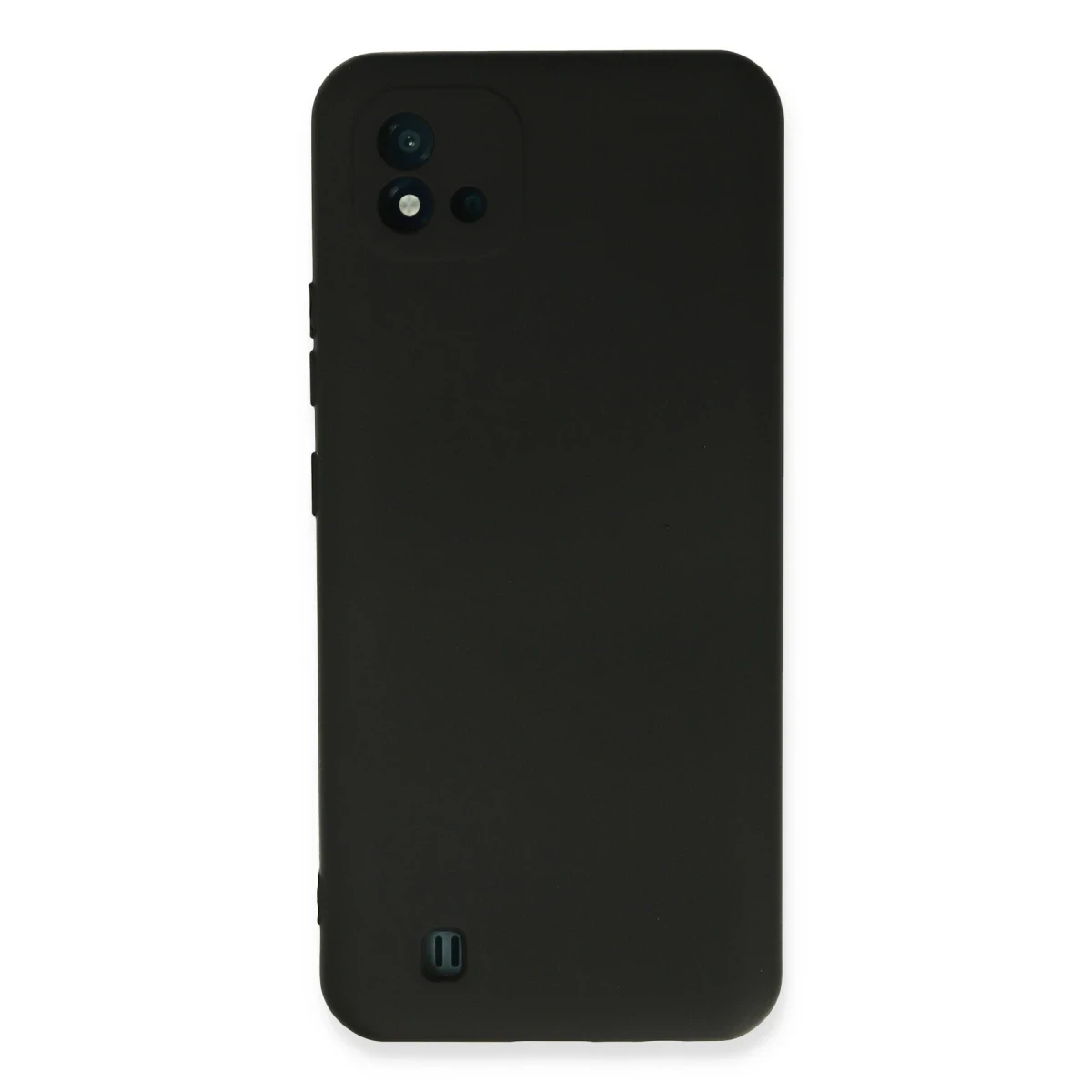 Realme C11 2021 Kılıf Nano içi Kadife Silikon - Siyah