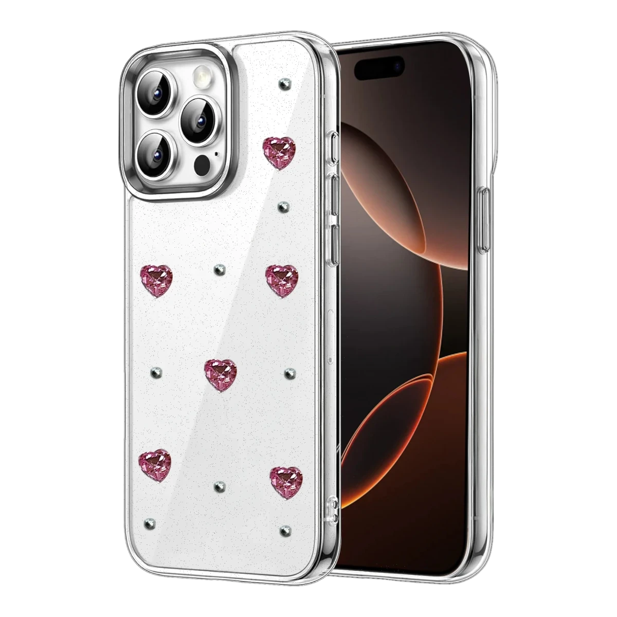 Apple iPhone 15 Pro Max Fiyonk Desenli Kapak - Desen 3