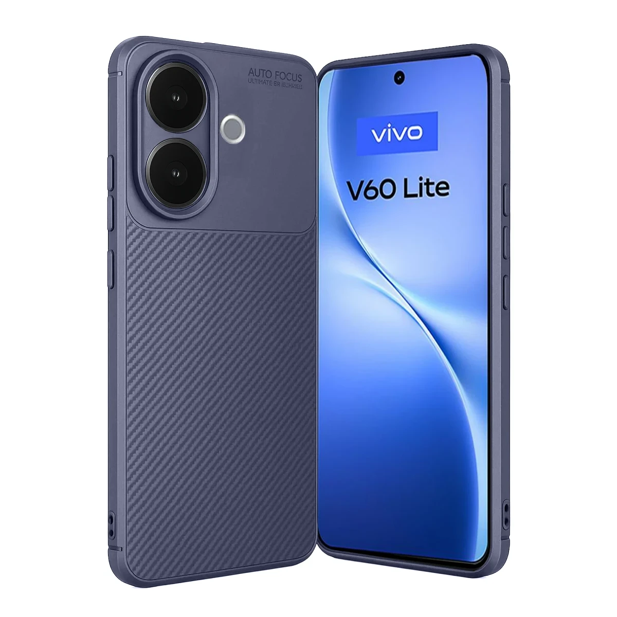 Vivo V60 Lite Auto Focus Karbon Kapak - Lacivert