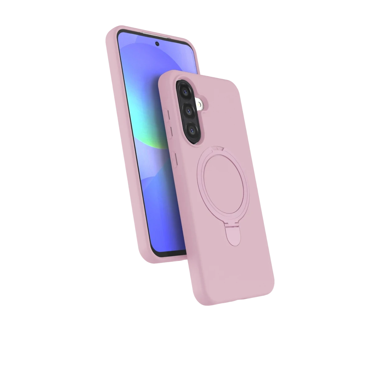 Samsung Galaxy A17 5G Regal Magsafe Standlı Kapak - Açık Pembe