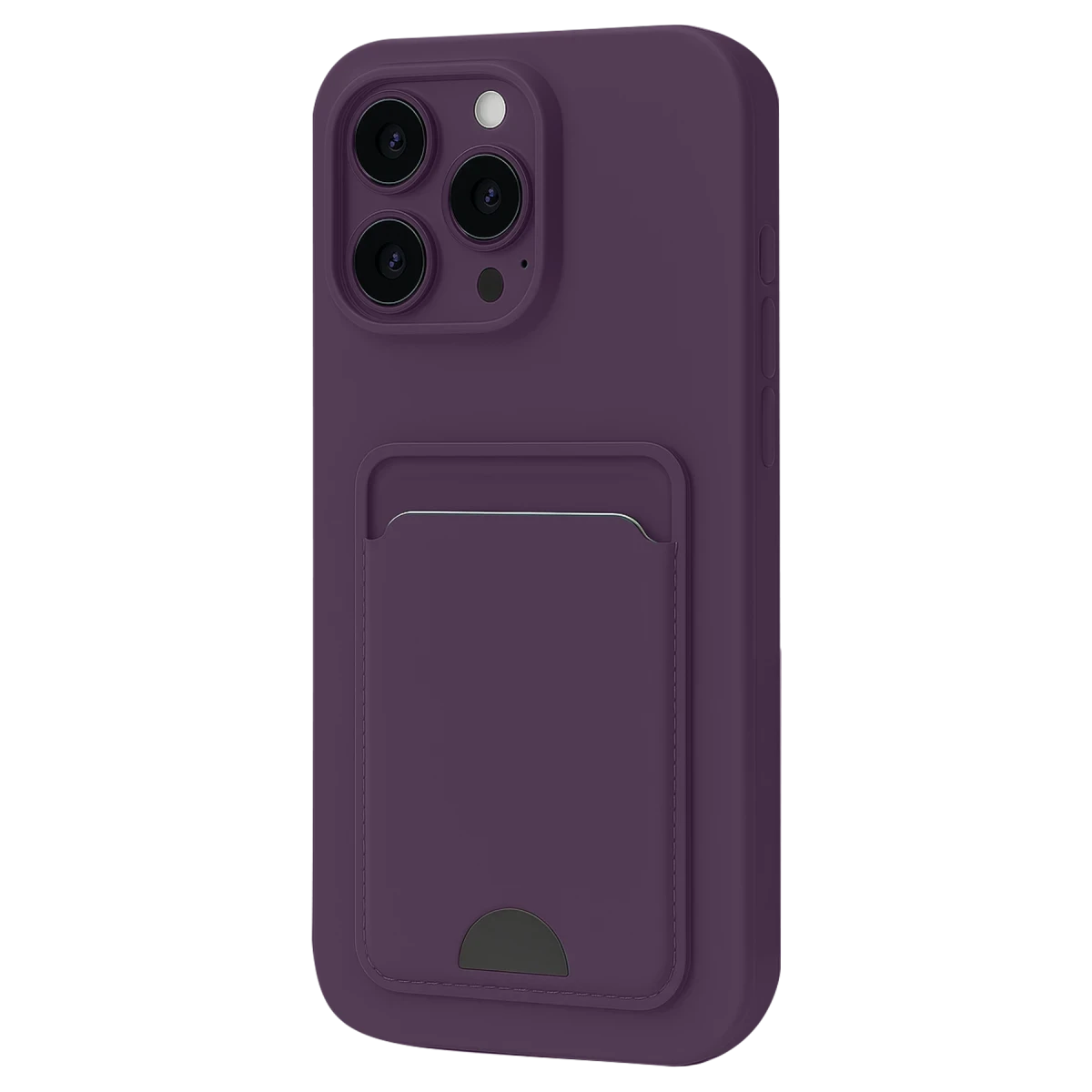 Apple iPhone 16 Plus Kılıf Kelvin Kartvizitli Silikon - Derin Mor