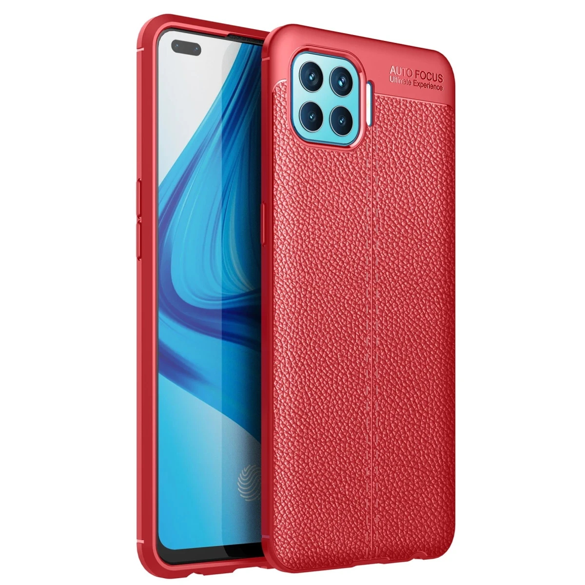 Oppo Reno 4 Lite Kılıf Auto Focus Kapak - Kırmızı