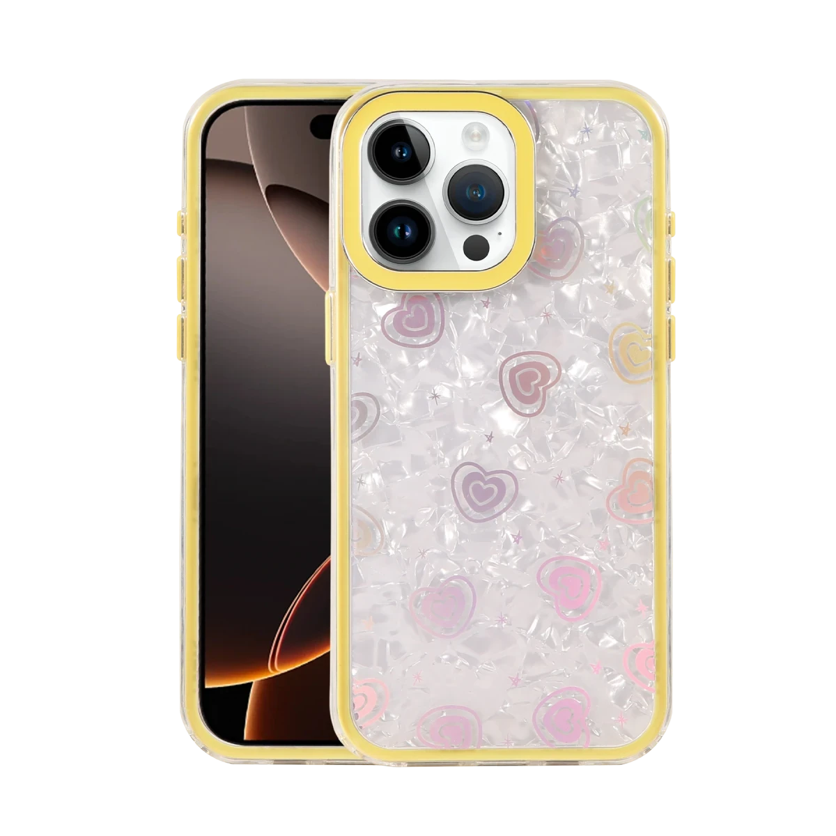 Apple iPhone 16 Pro Lumi Desenli Kapak - Sarı
