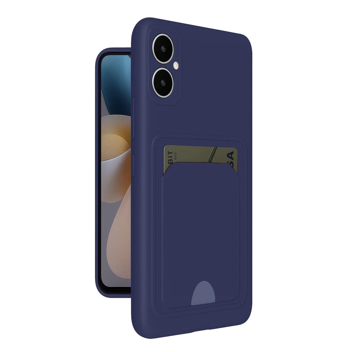 Samsung Galaxy A05 Kelvin Kartvizitli Silikon - Lacivert