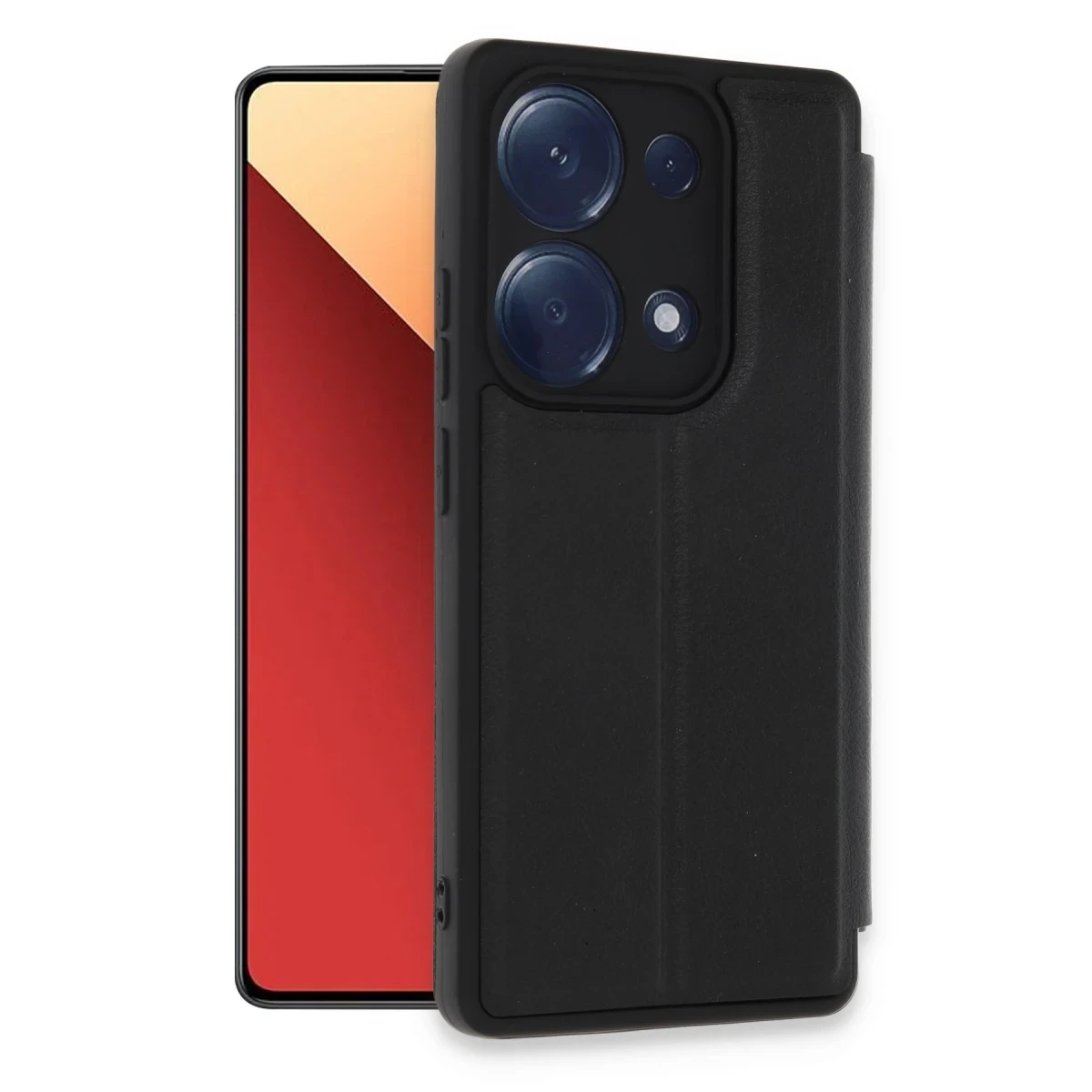 Xiaomi Redmi Note 13 Pro 4G Kılıf Flip Cover - Siyah