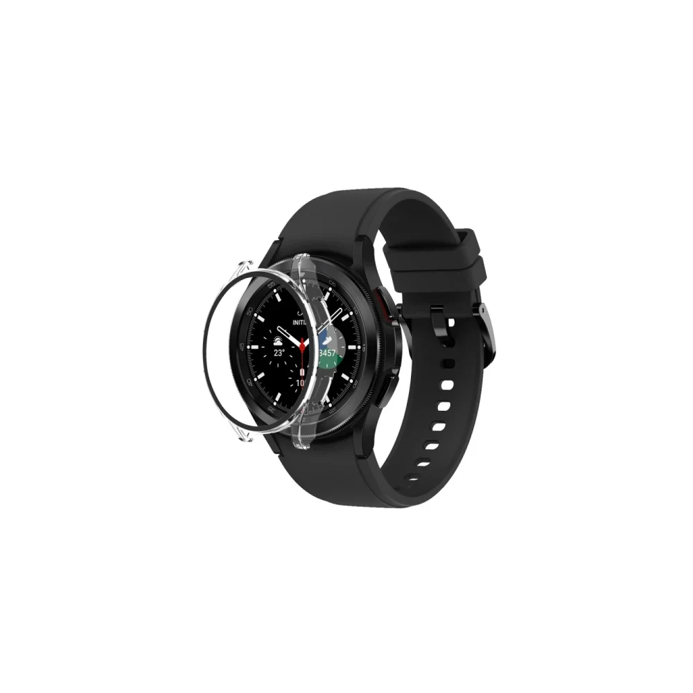 Watch 5 Pro 45mm Wall Camlı Kasa Ekran Koruyucu - Şeffaf