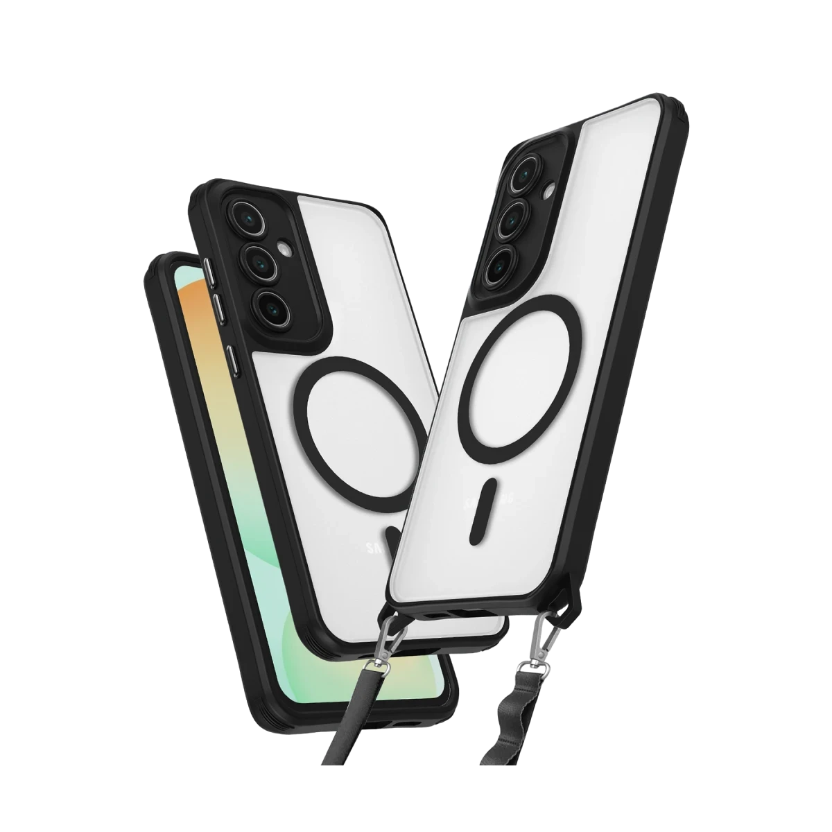 Samsung Galaxy S25 Plus Kılıf Enka Magsafe Silikon Kılıf - Siyah