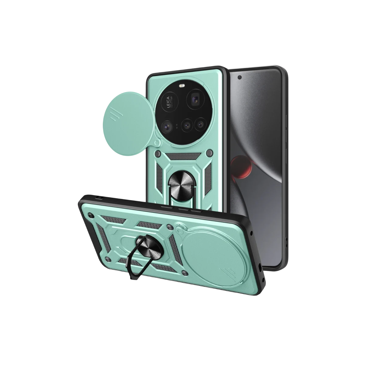 Xiaomi Mi 15 Ultra Kılıf Pars Lens Yüzüklü Silikon - Yeşil