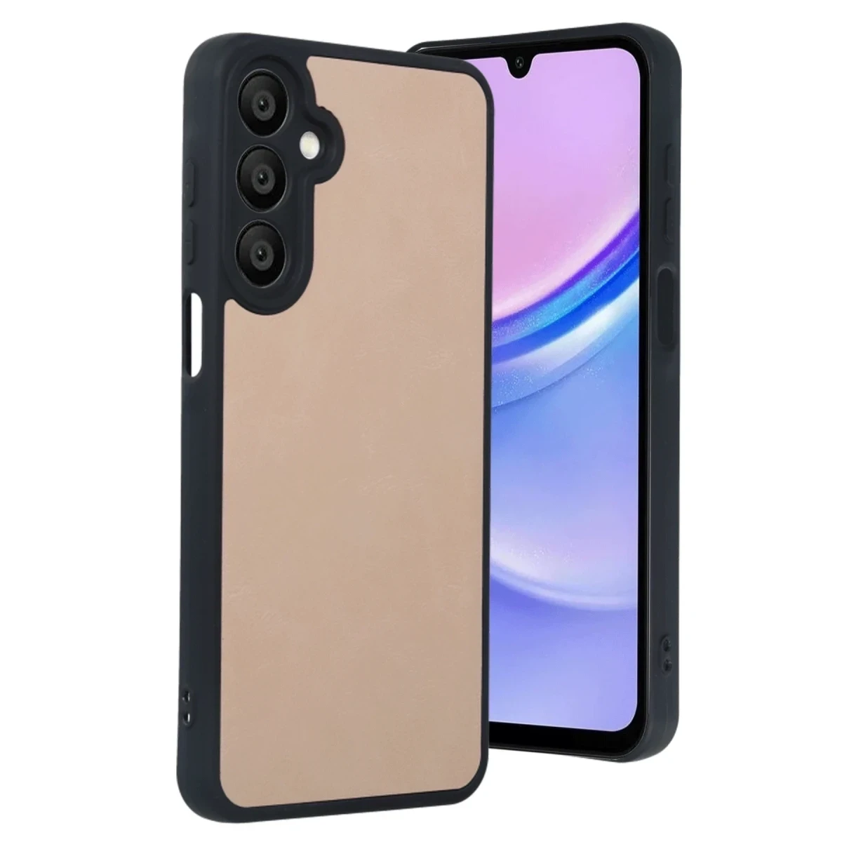 Samsung Galaxy A56 Kılıf Aras Deri Kapak - Pudra