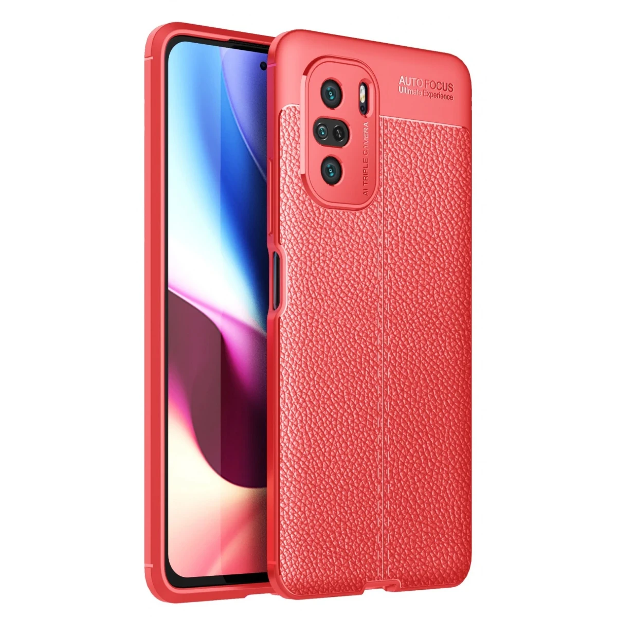 Xiaomi Poco F3 Kılıf Auto Focus Kapak - Kırmızı