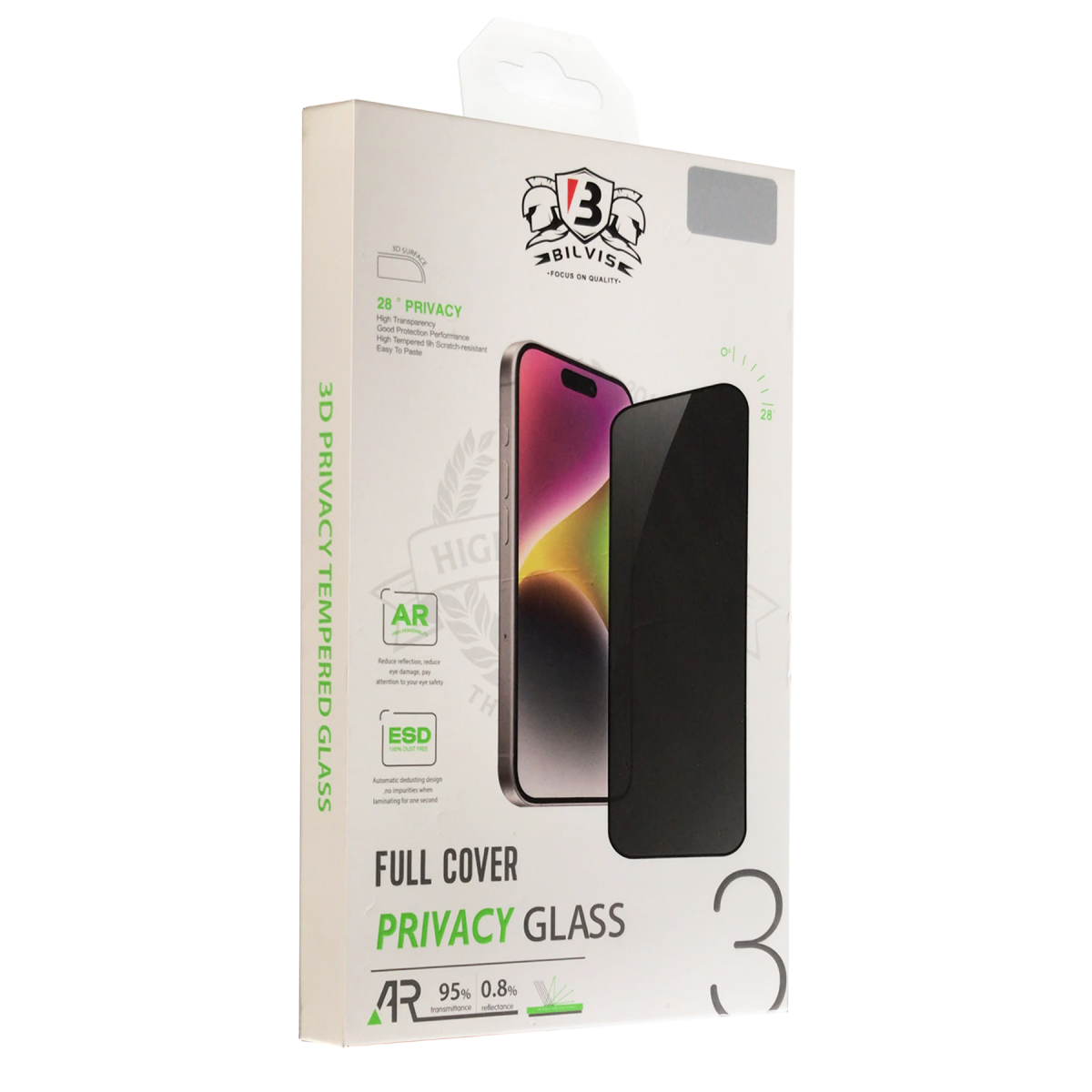 Apple iPhone 13 Pro Max Bilvis 3D Hayalet Cam Ekran Koruyucu