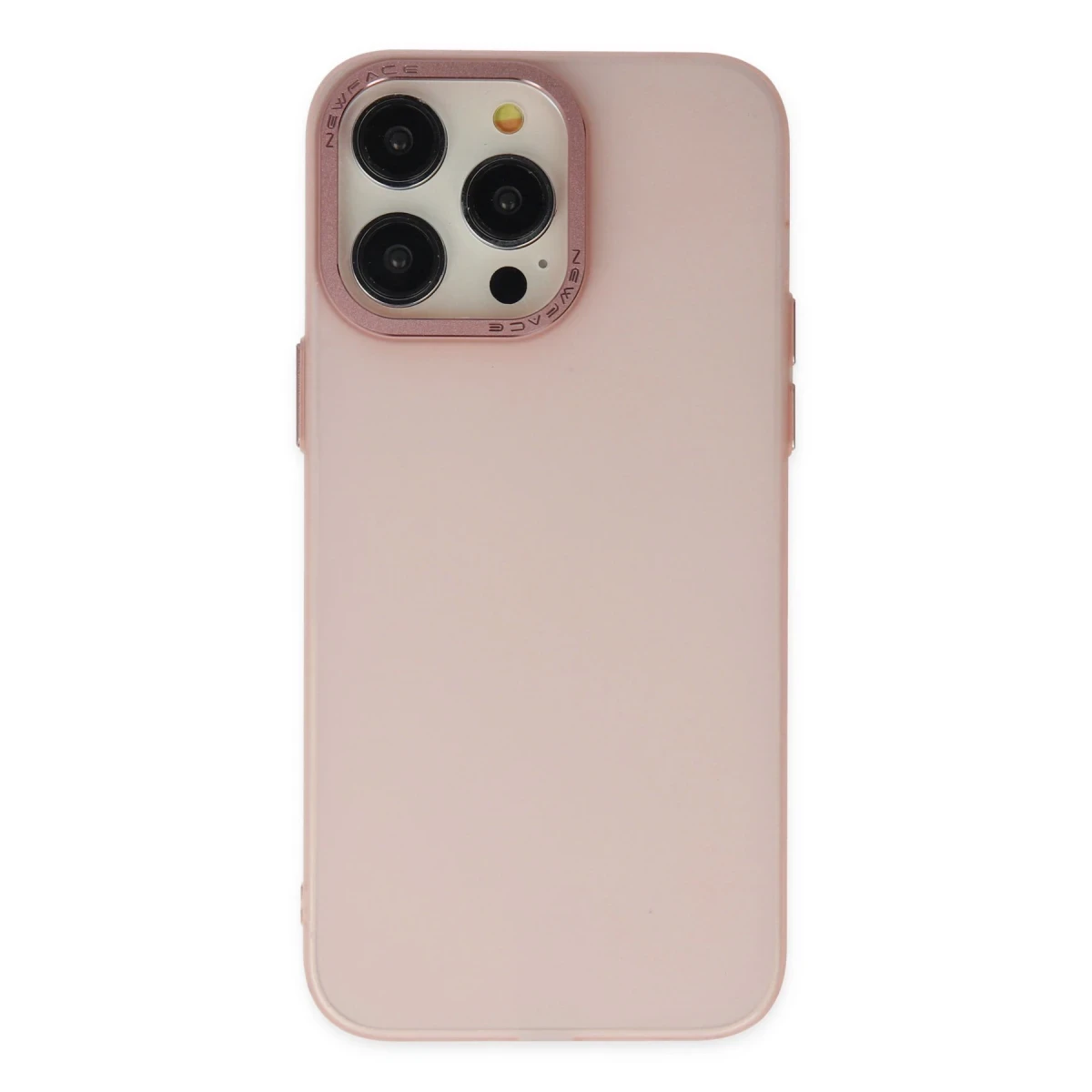 Apple iPhone 13 Pro Max Kılıf Modos Metal Kapak - Pembe