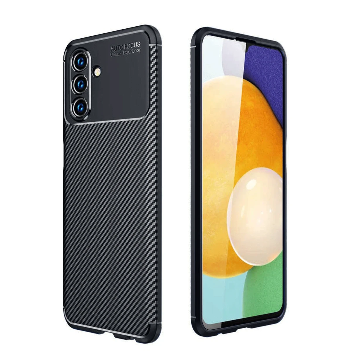 Samsung Galaxy A36 Kılıf Auto Focus Karbon Kapak - Siyah