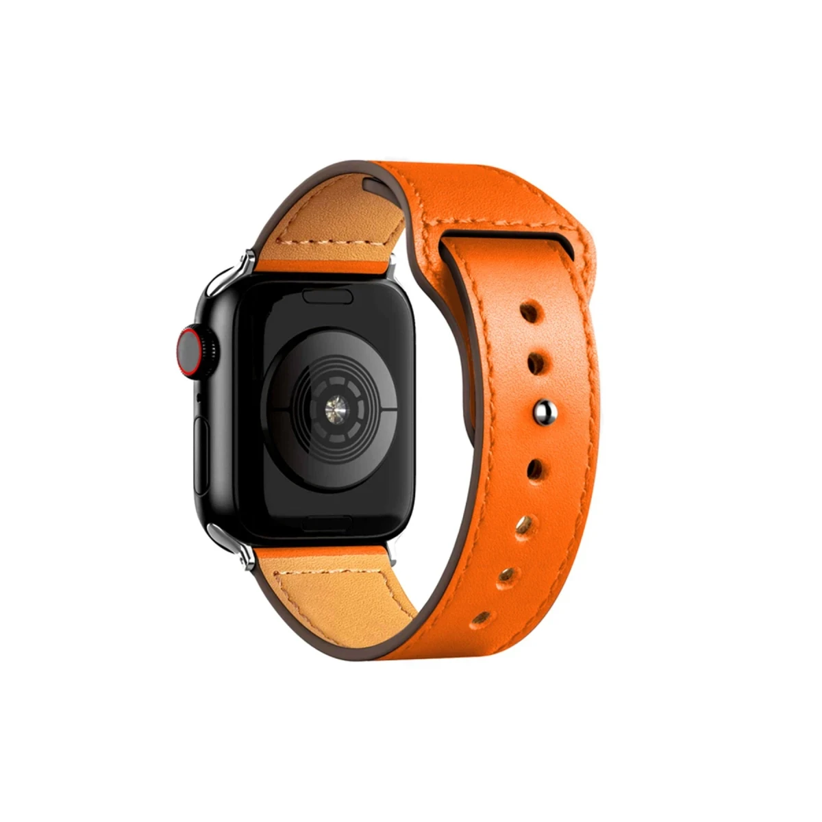 Apple Watch 38mm KR415 Luaz Deri Kordon - Turuncu