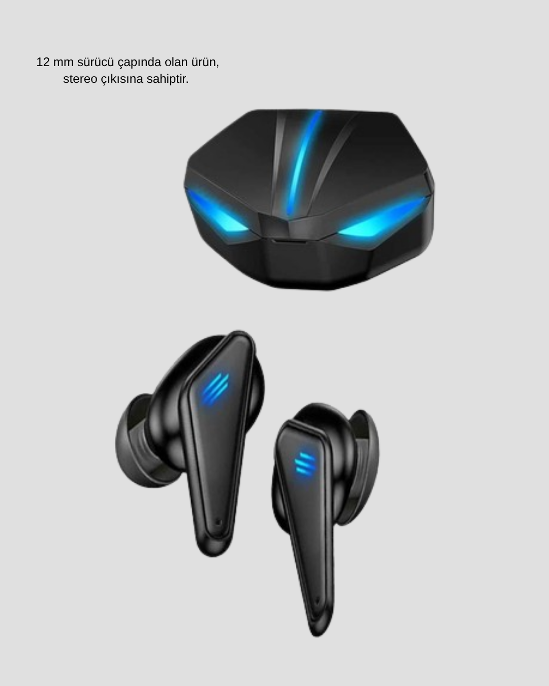 Oyuncu Bluetooth Kulaklık Tam Kablosuz Stereo LED Işıklı