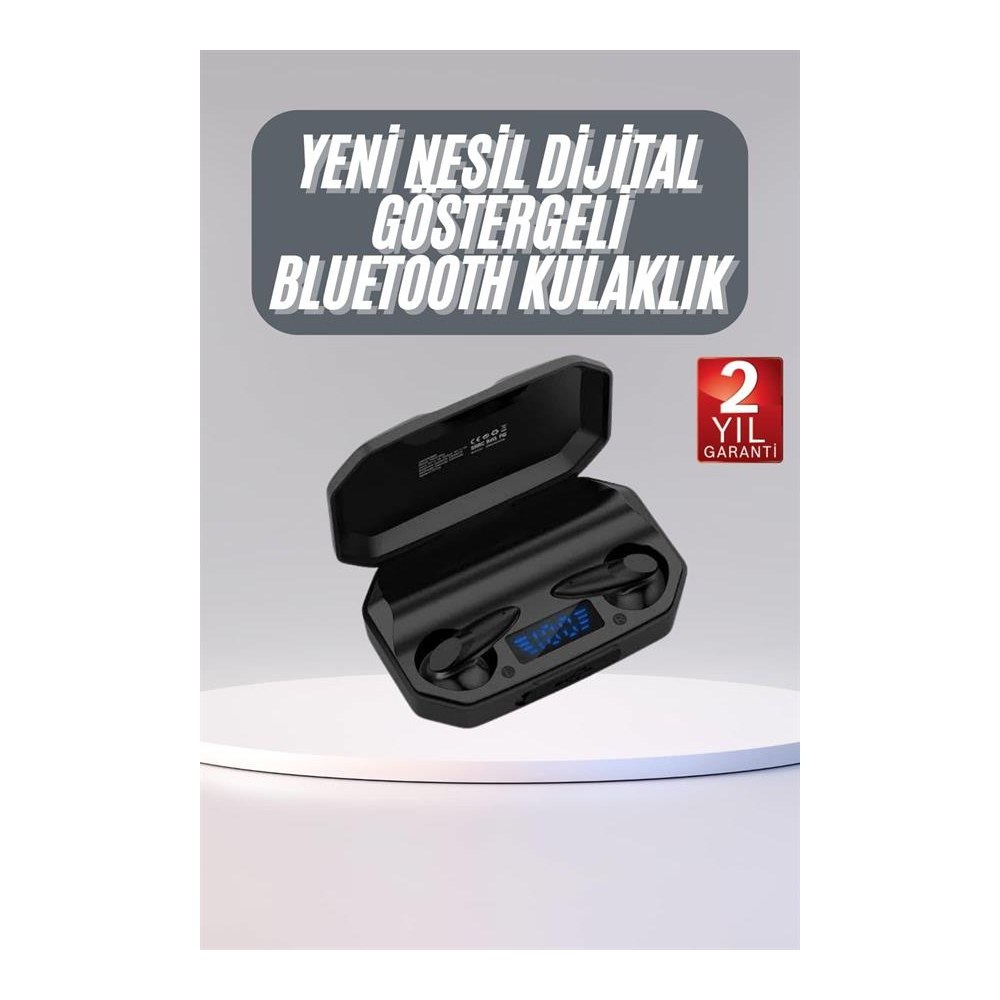Rgb Işıklı Çift Mikrofonlu Siyah Profesyonel Oyuncu Kulaklığı Kablosuz Kulakiçi